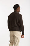 Cardigan in lana supergeelong marrone men Hosio - 3