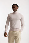 Dolcevita in lana rasata rosa chiaro men Hosio - 1