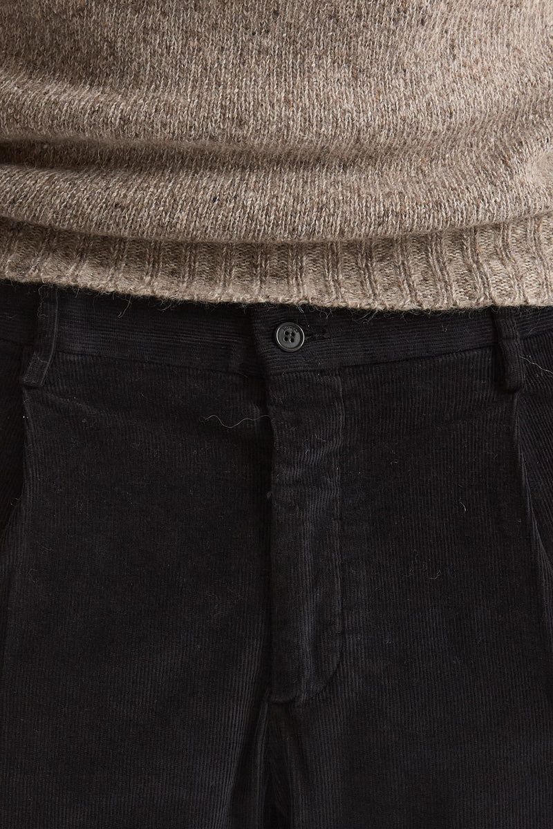 Pantalone in velluto di cotone stretch blu men Incotex - 5