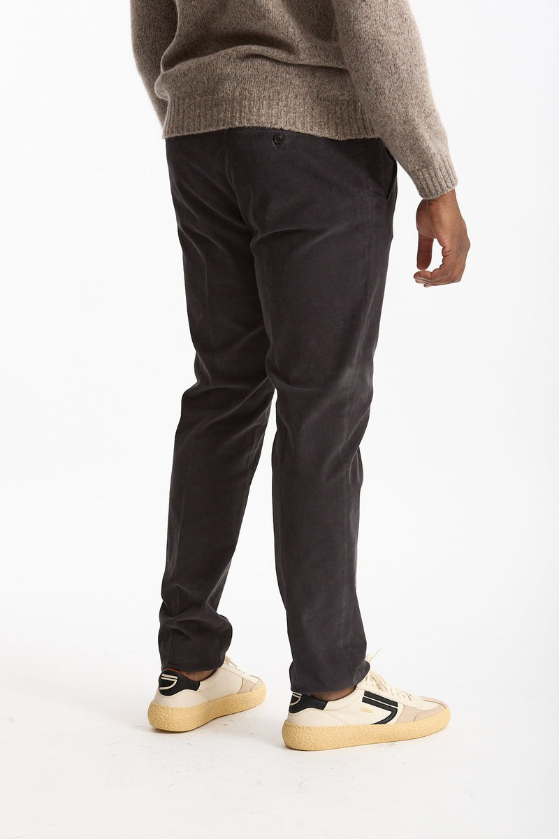 Pantalone in velluto di cotone stretch grigio men Incotex - 3