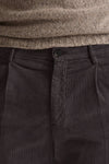 Pantalone in velluto di cotone stretch grigio men Incotex - 5