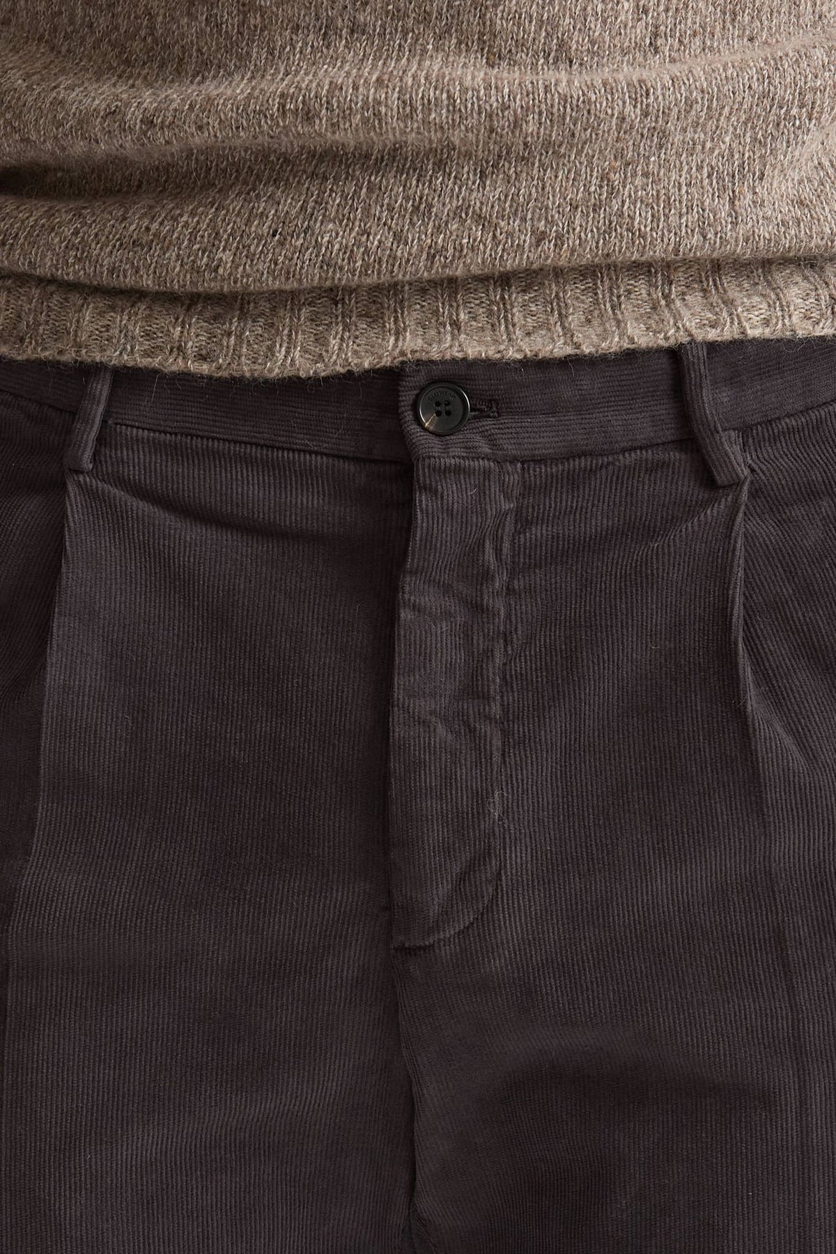 Pantalone in velluto di cotone stretch grigio men Incotex - 5
