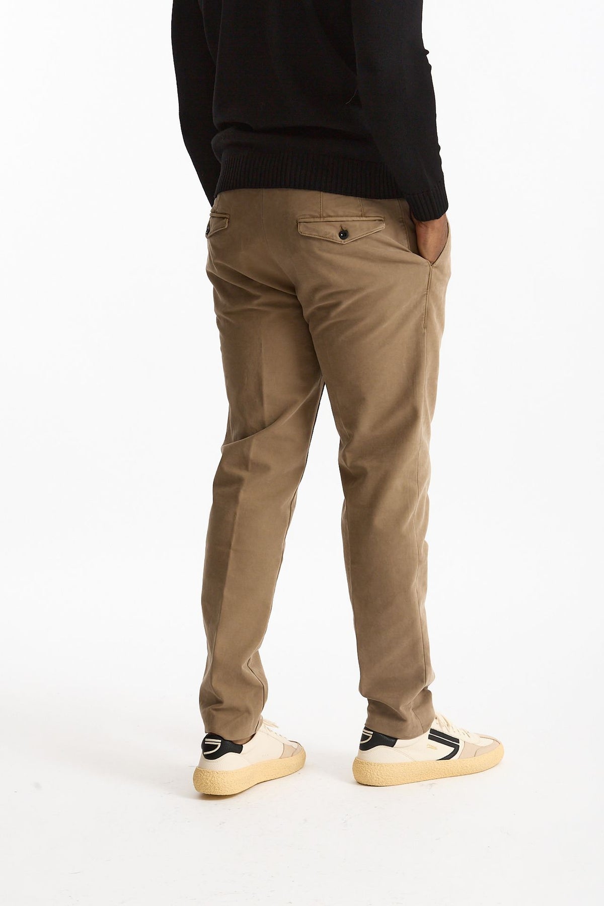 Pantalone cotone stretch microlavorato cammello men Incotex - 3