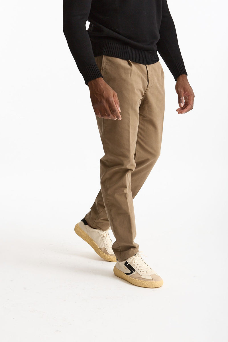 Pantalone cotone stretch microlavorato cammello men Incotex - 4
