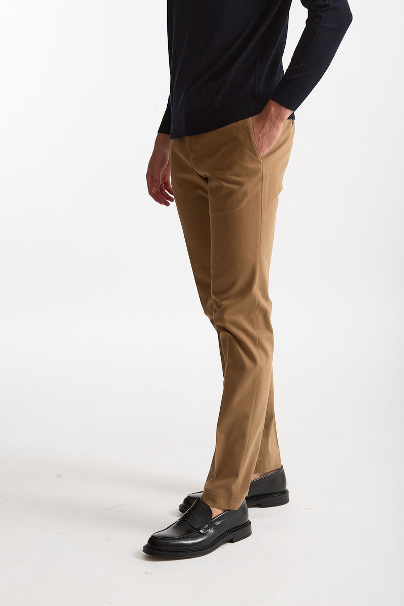 Pantalone cotone stretch cammello men Incotex - 3