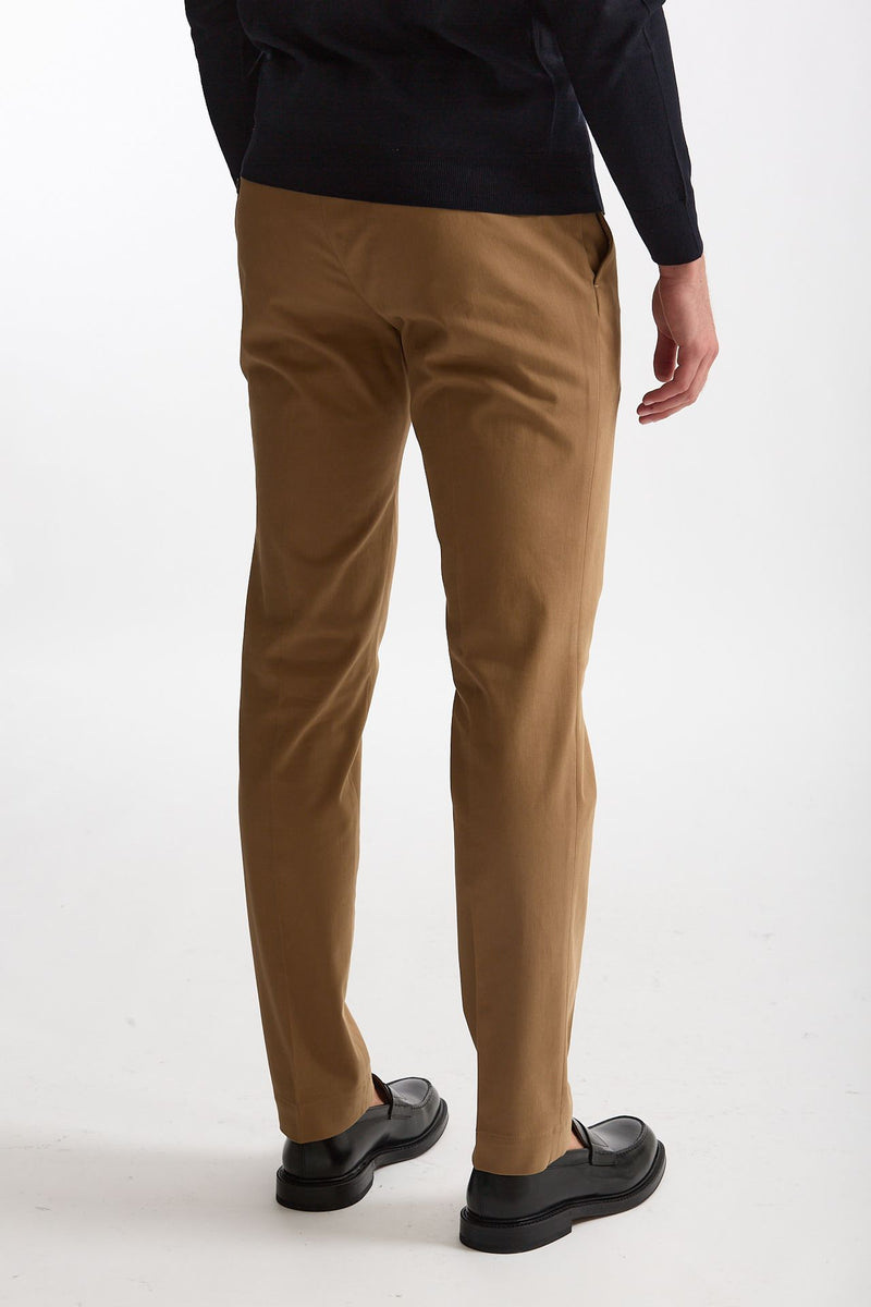 Pantalone cotone stretch cammello men Incotex - 4