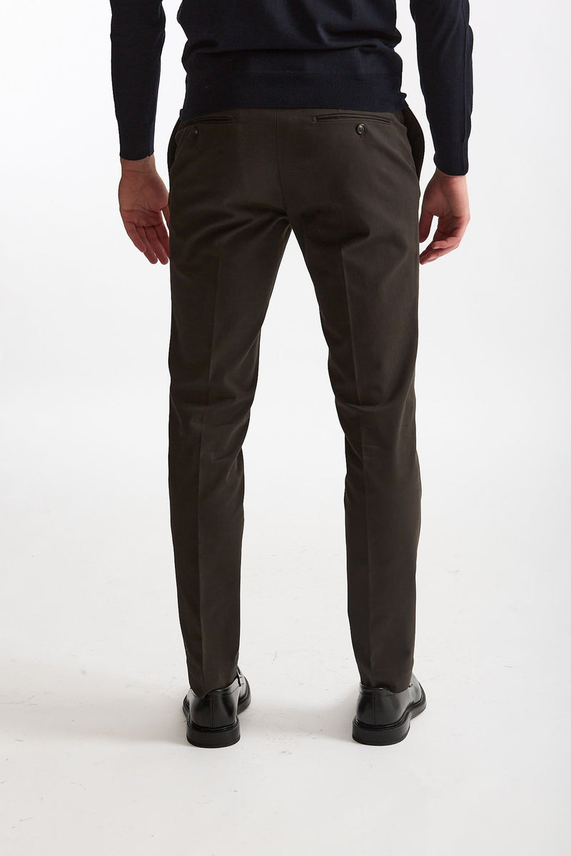 Pantalone cotone stretch marrone men Incotex - 3