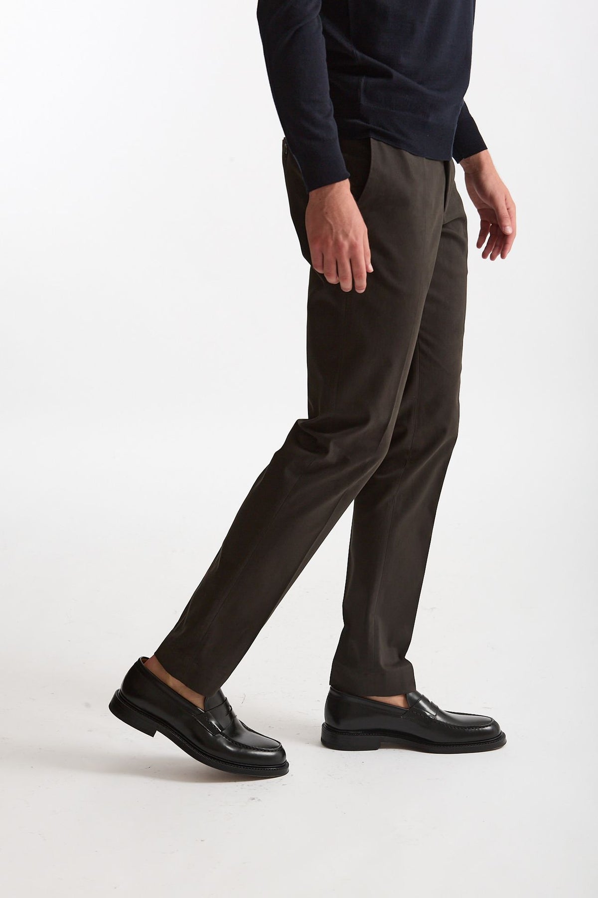 Pantalone cotone stretch marrone men Incotex - 4