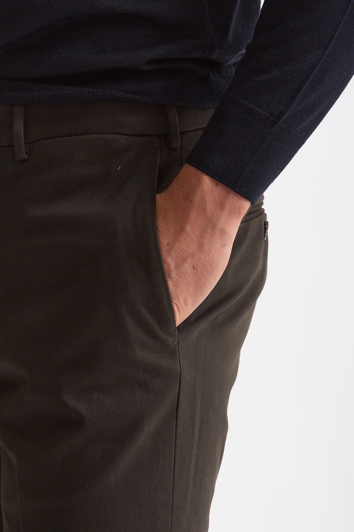 Pantalone cotone stretch marrone men Incotex - 6