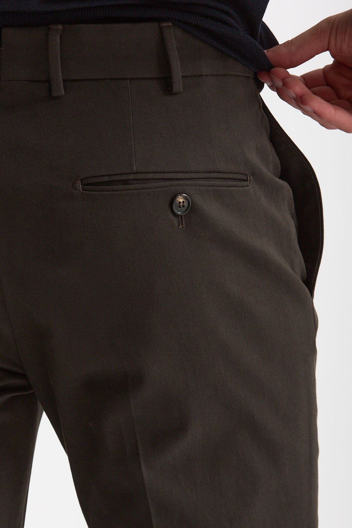 Pantalone cotone stretch marrone men Incotex - 7