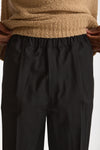 Pantalone in lana stretch nero men Laneus - 5