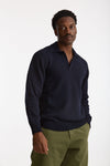 Polo lana e cashmere blu men Laneus - 4