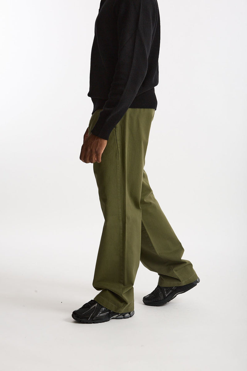 Pantalone in cotone verde men Laneus - 3
