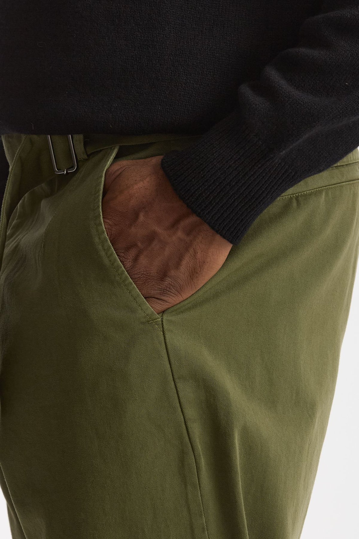 Pantalone in cotone verde men Laneus - 6