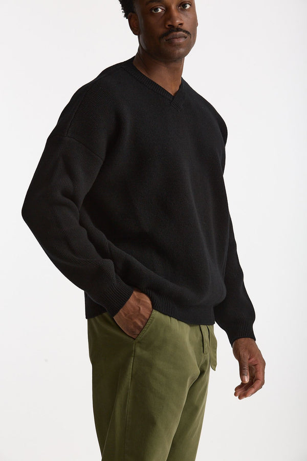 Maglia in lana nero men Laneus