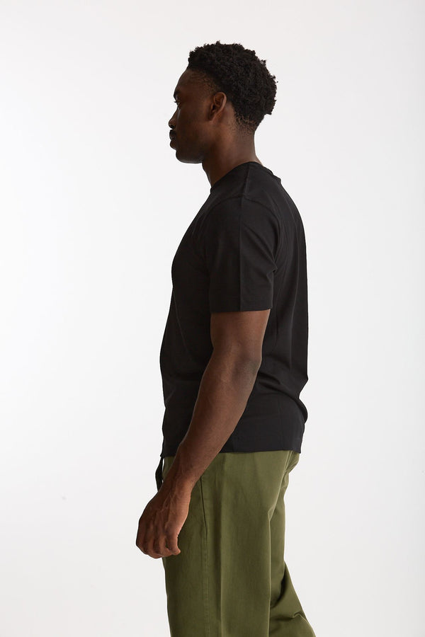 T-shirt in cotone nero men Laneus
