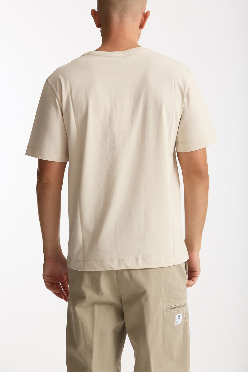 T-shirt in cotone panna men Laneus - 3