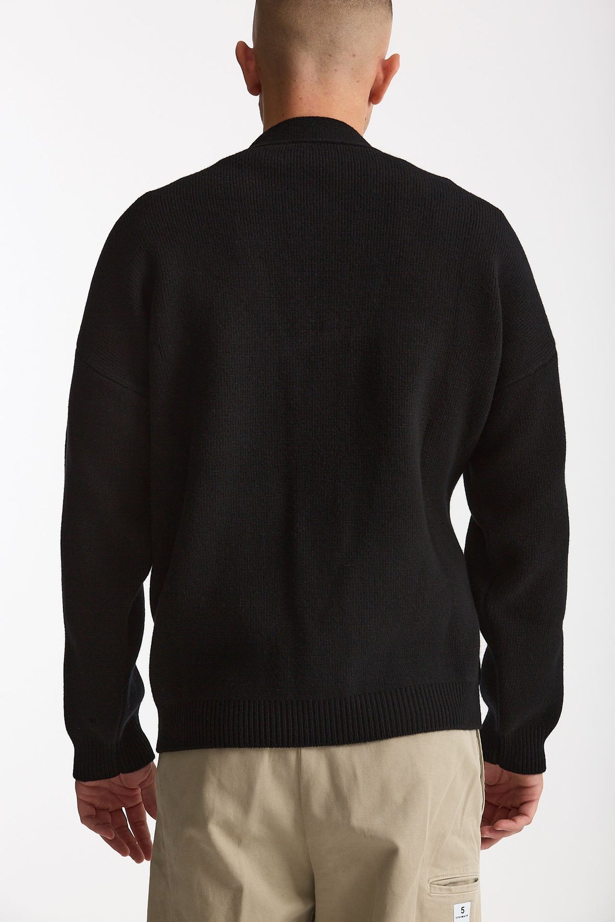 Cardigan in lana nero men Laneus - 3