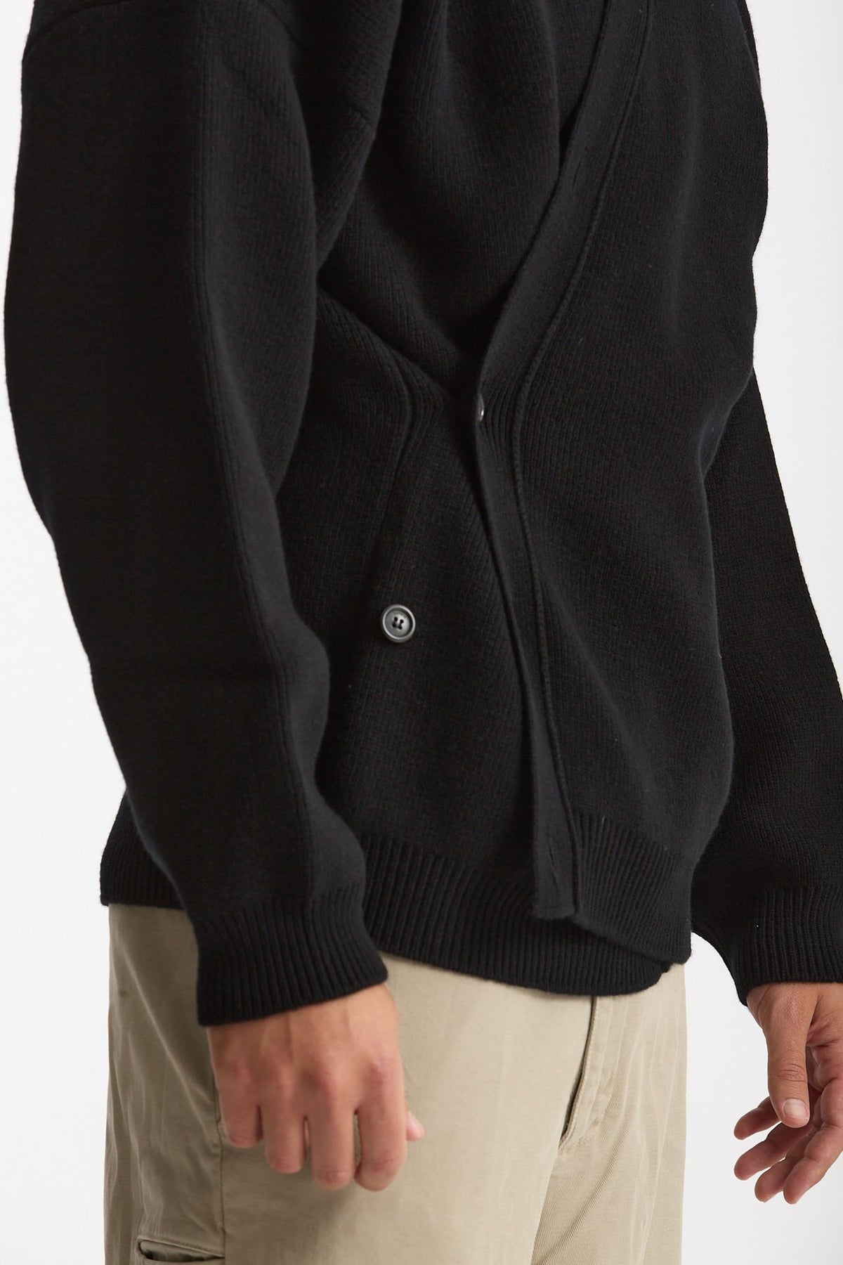 Cardigan in lana nero men Laneus - 6