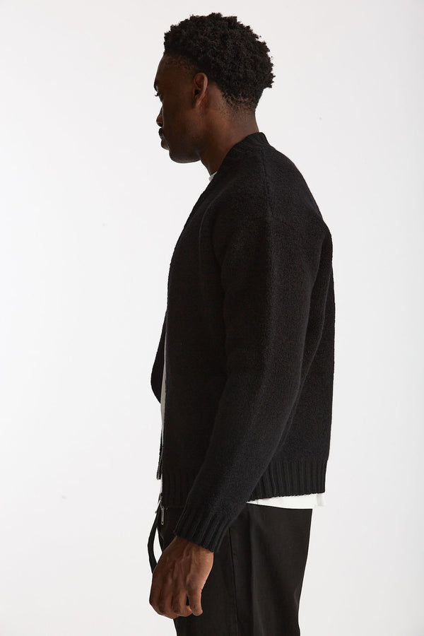 Bomber Lana e cashmere nero men Laneus