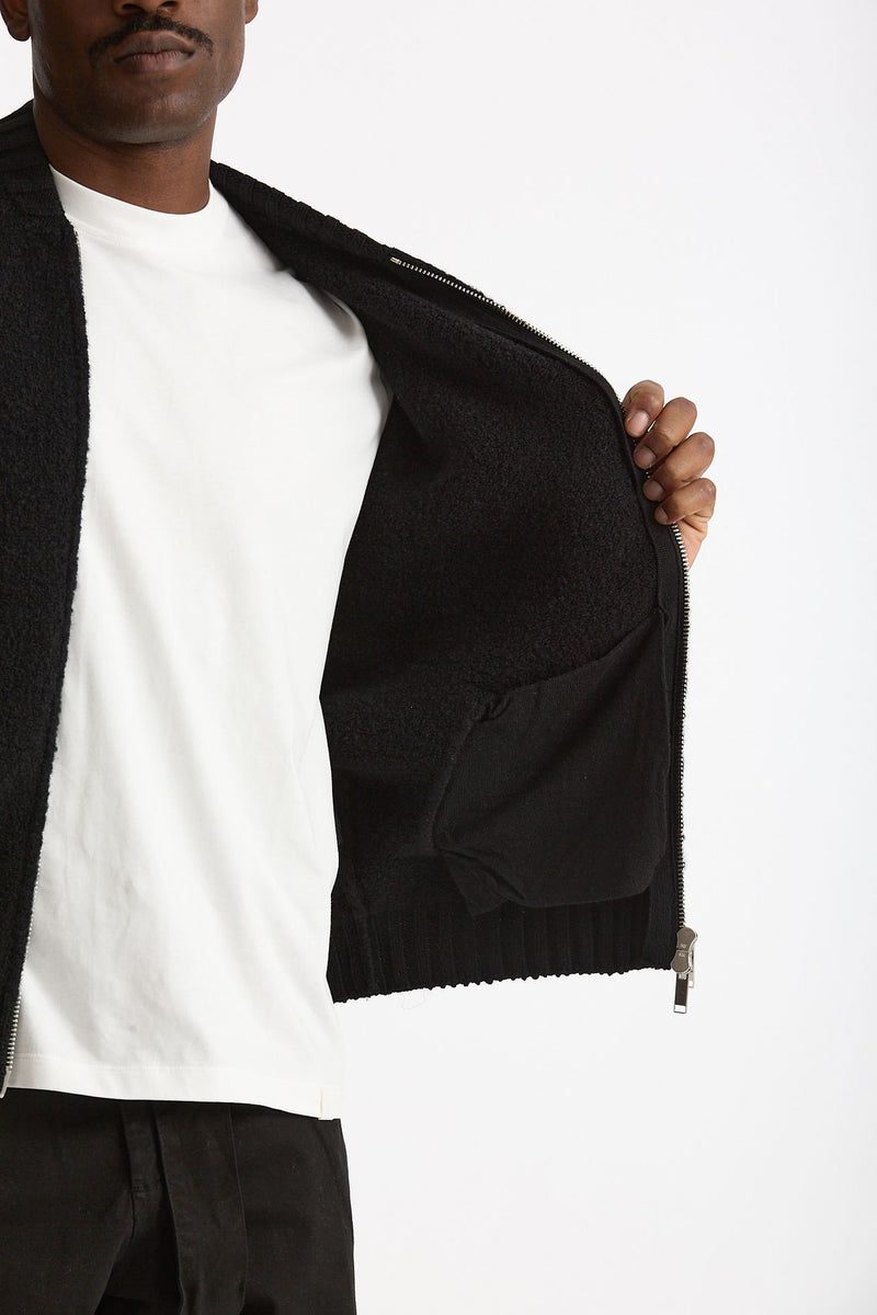 Bomber Lana e cashmere nero men Laneus - 7