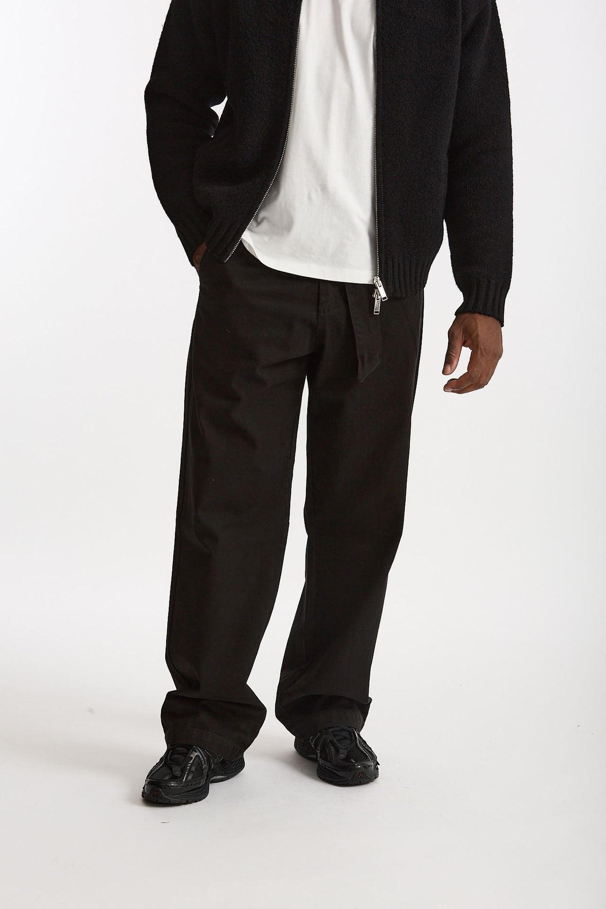 Pantalone in cotone nero men Laneus - 1