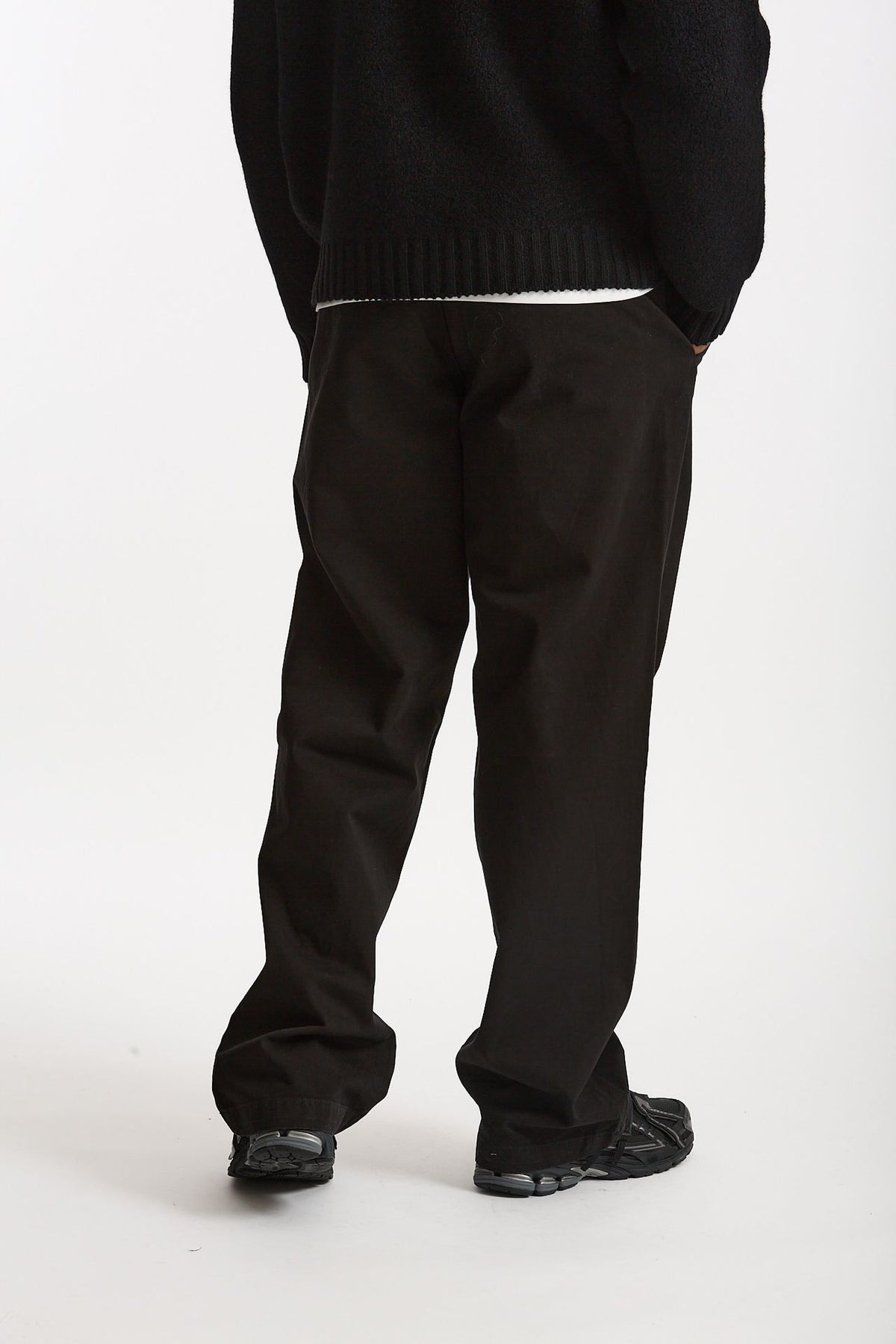 Pantalone in cotone nero men Laneus - 3
