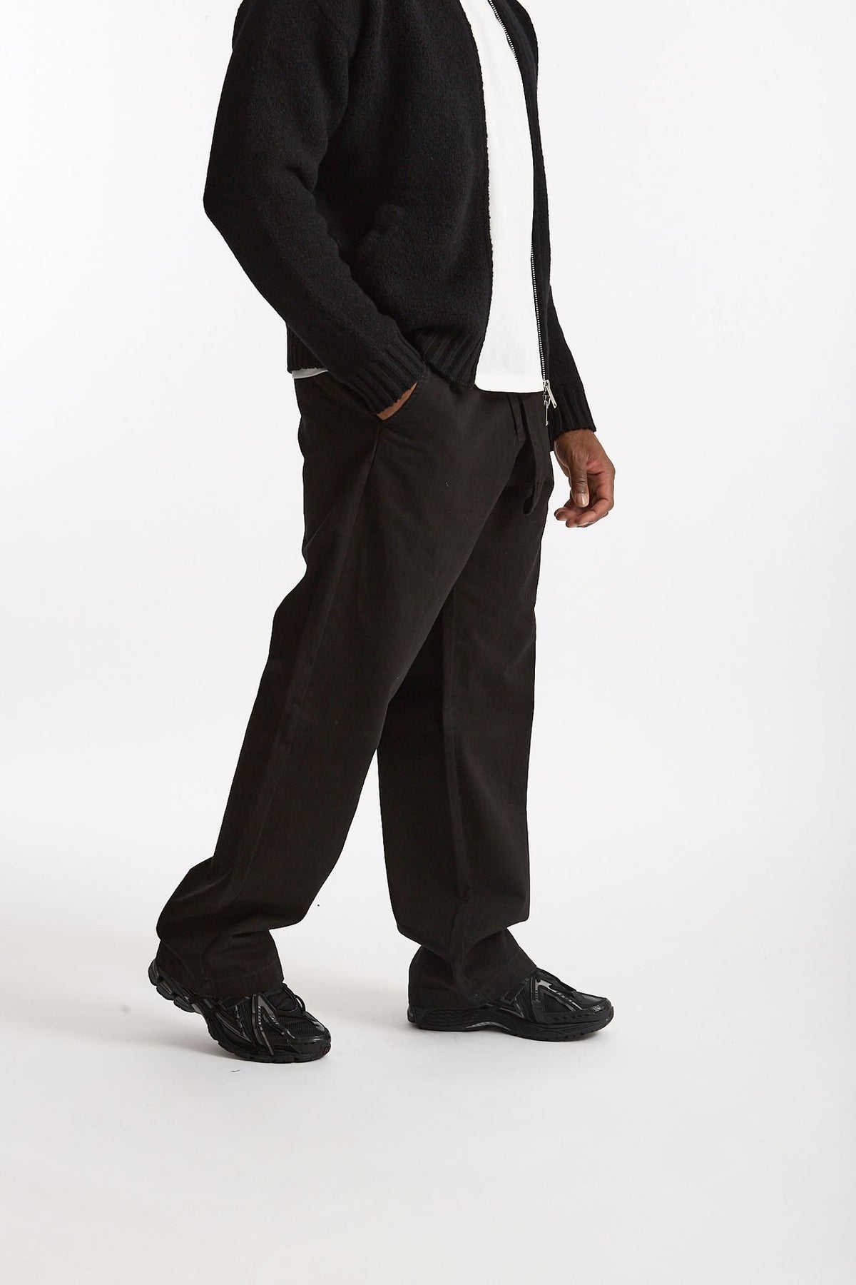 Pantalone in cotone nero men Laneus - 4
