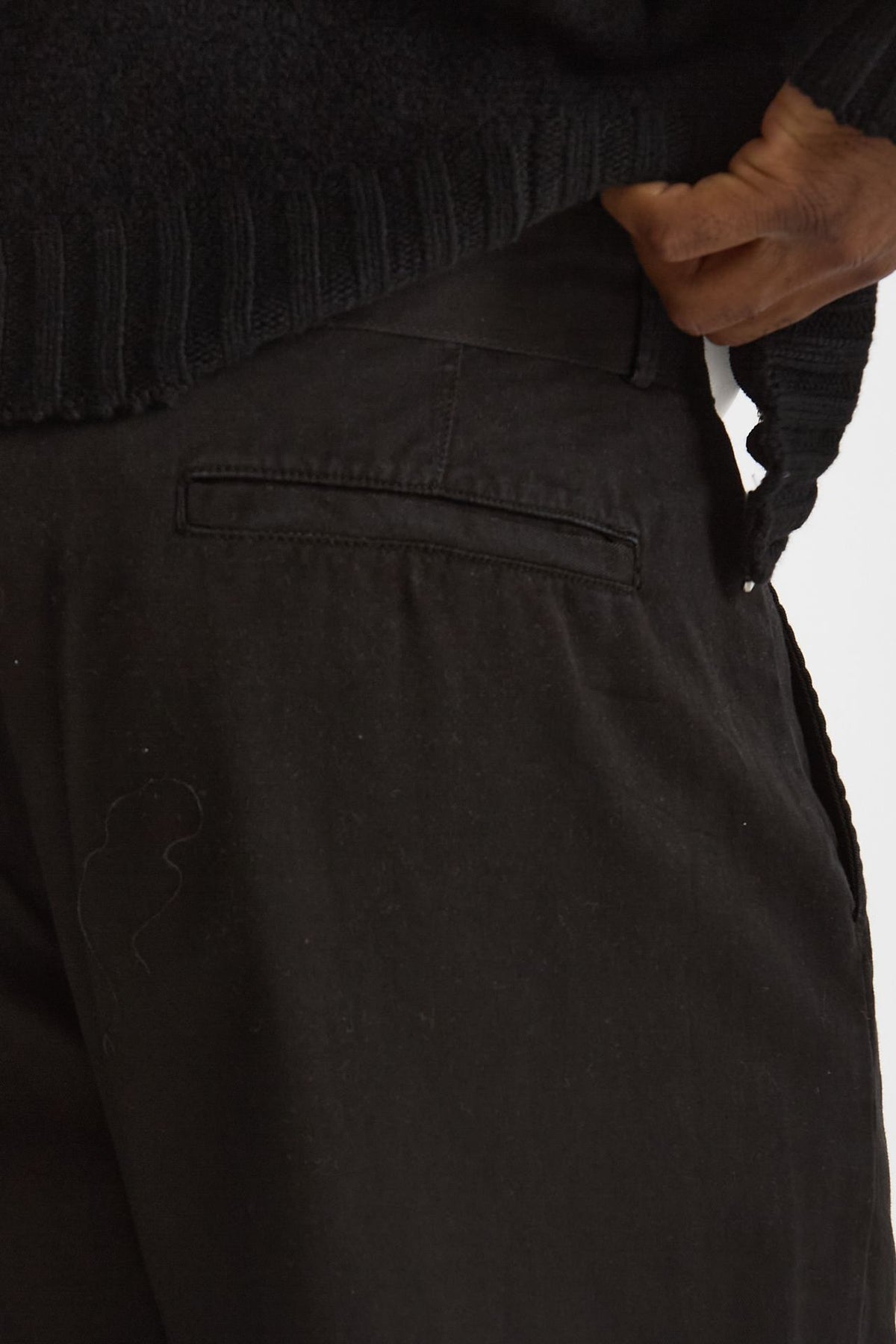 Pantalone in cotone nero men Laneus - 7
