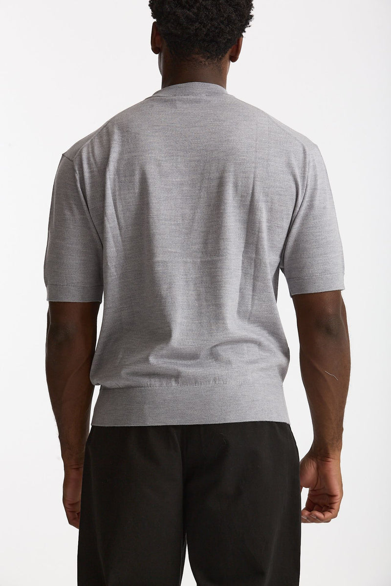 T-shirt in lana grigio men Laneus - 3