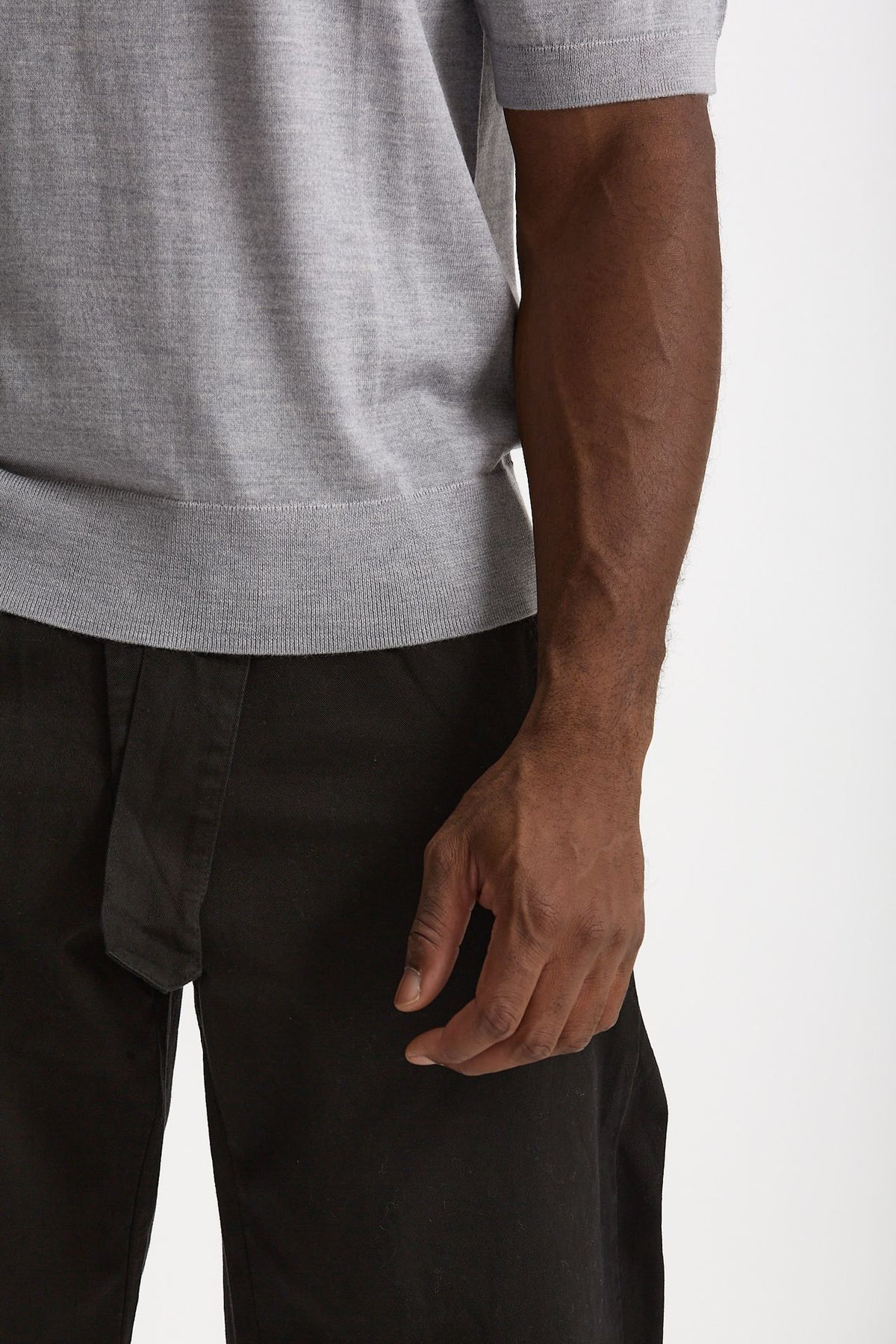 T-shirt in lana grigio men Laneus - 6