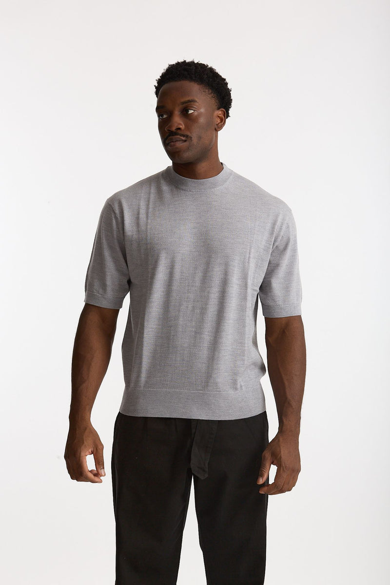 T-shirt in lana grigio men Laneus - 1
