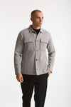 Overshirt in lana grigio chiaro men Lardini - 2