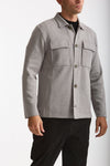 Overshirt in lana grigio chiaro men Lardini - 1