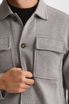 Overshirt in lana grigio chiaro men Lardini - 5