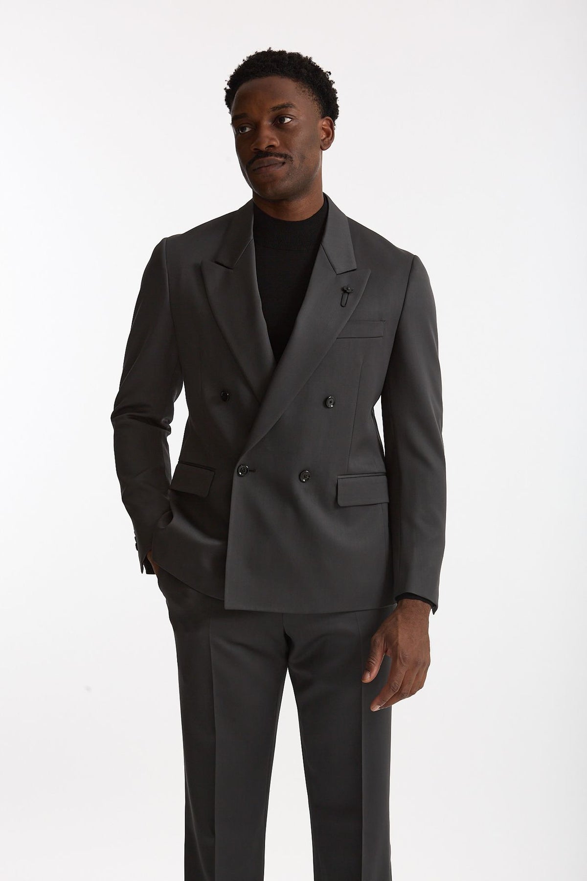 Abito doppiopetto lana tecnica grigio men Lardini - 1