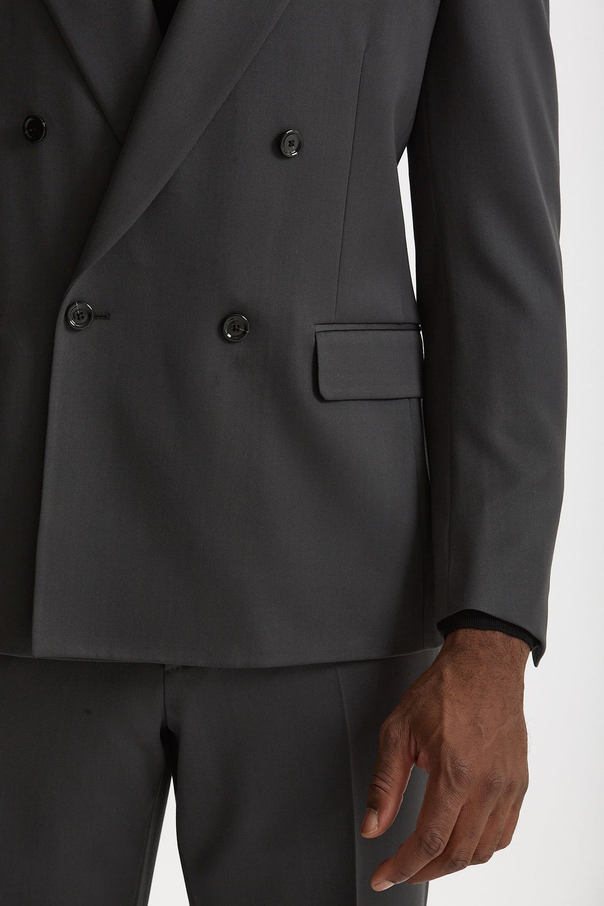 Abito doppiopetto lana tecnica grigio men Lardini - 7