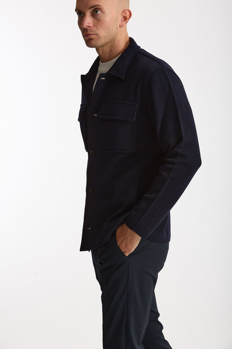Overshirt in lana blu men Lardini - 2