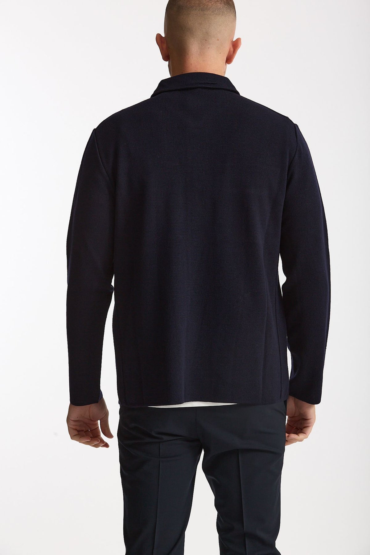 Overshirt in lana blu men Lardini - 3