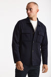 Overshirt in lana blu men Lardini - 4