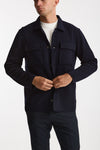 Overshirt in lana blu men Lardini - 5