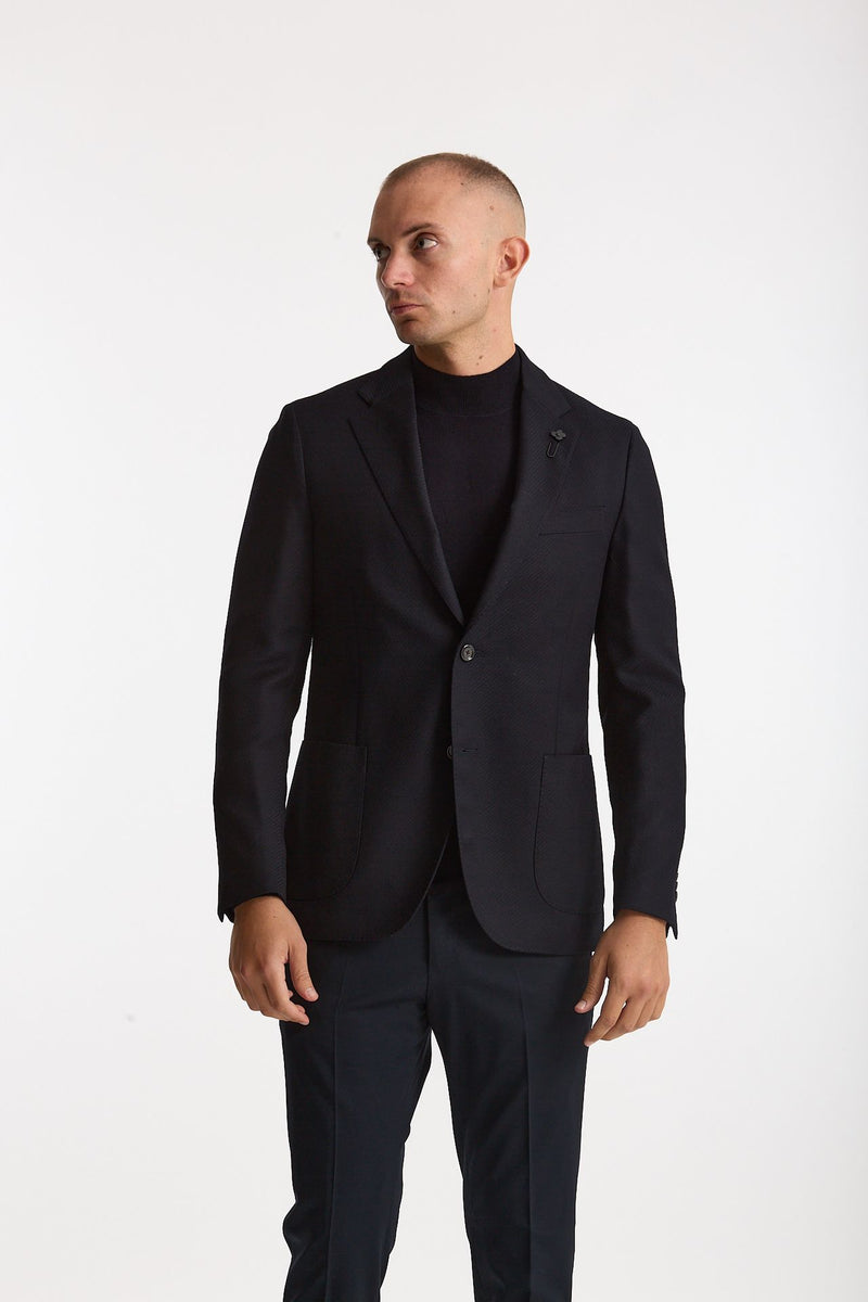 Giacca monopetto in lana blu men Lardini - 3