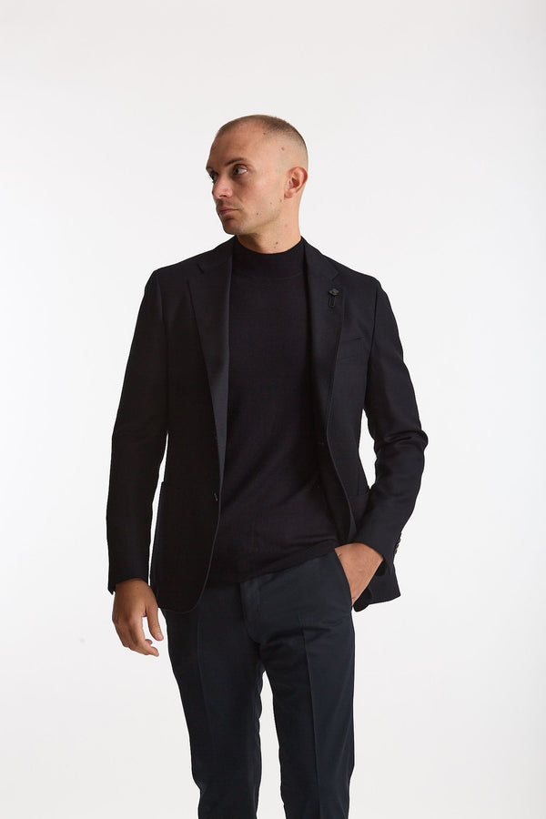 Giacca monopetto in lana blu men Lardini