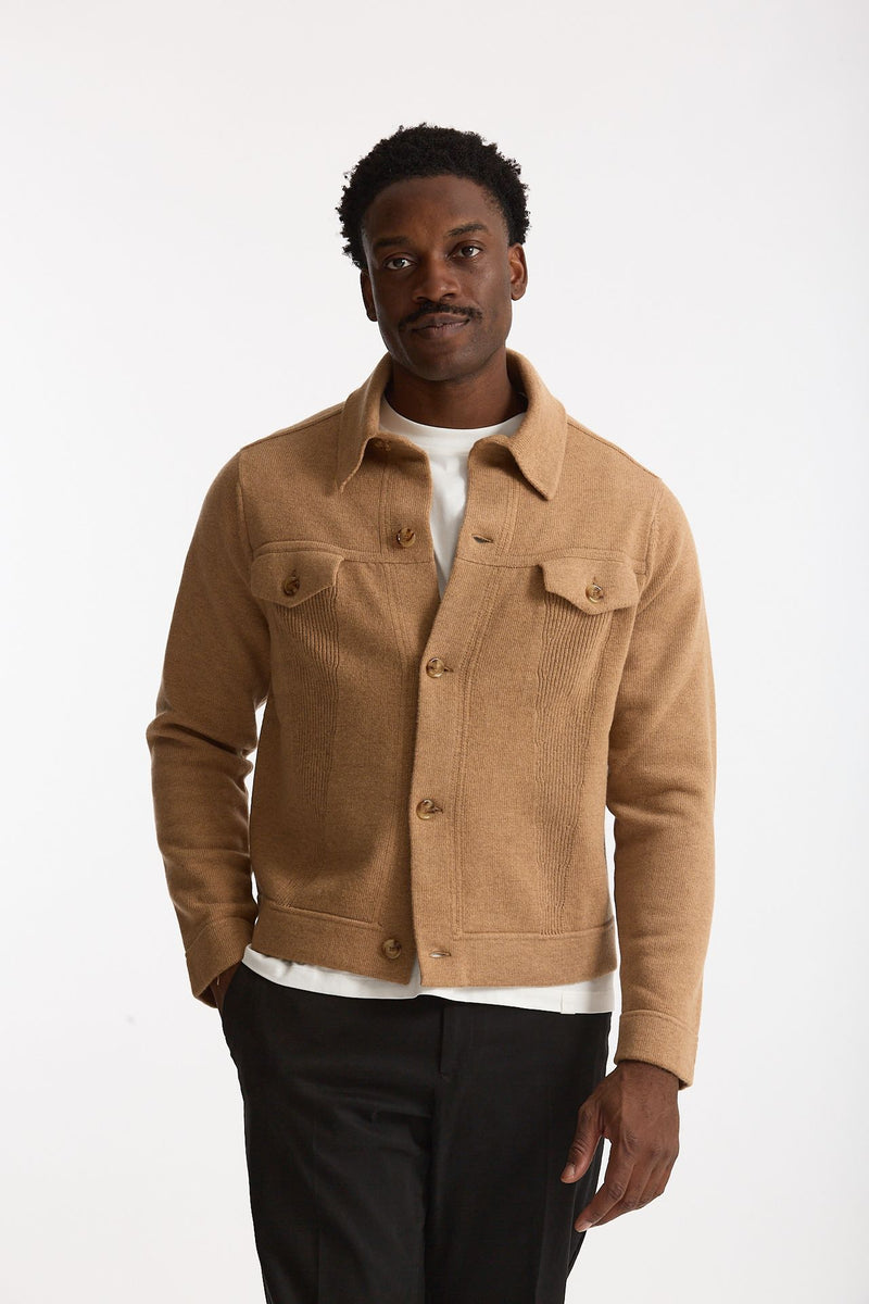 Maglia in lana e cashmere cammello men Lardini - 7