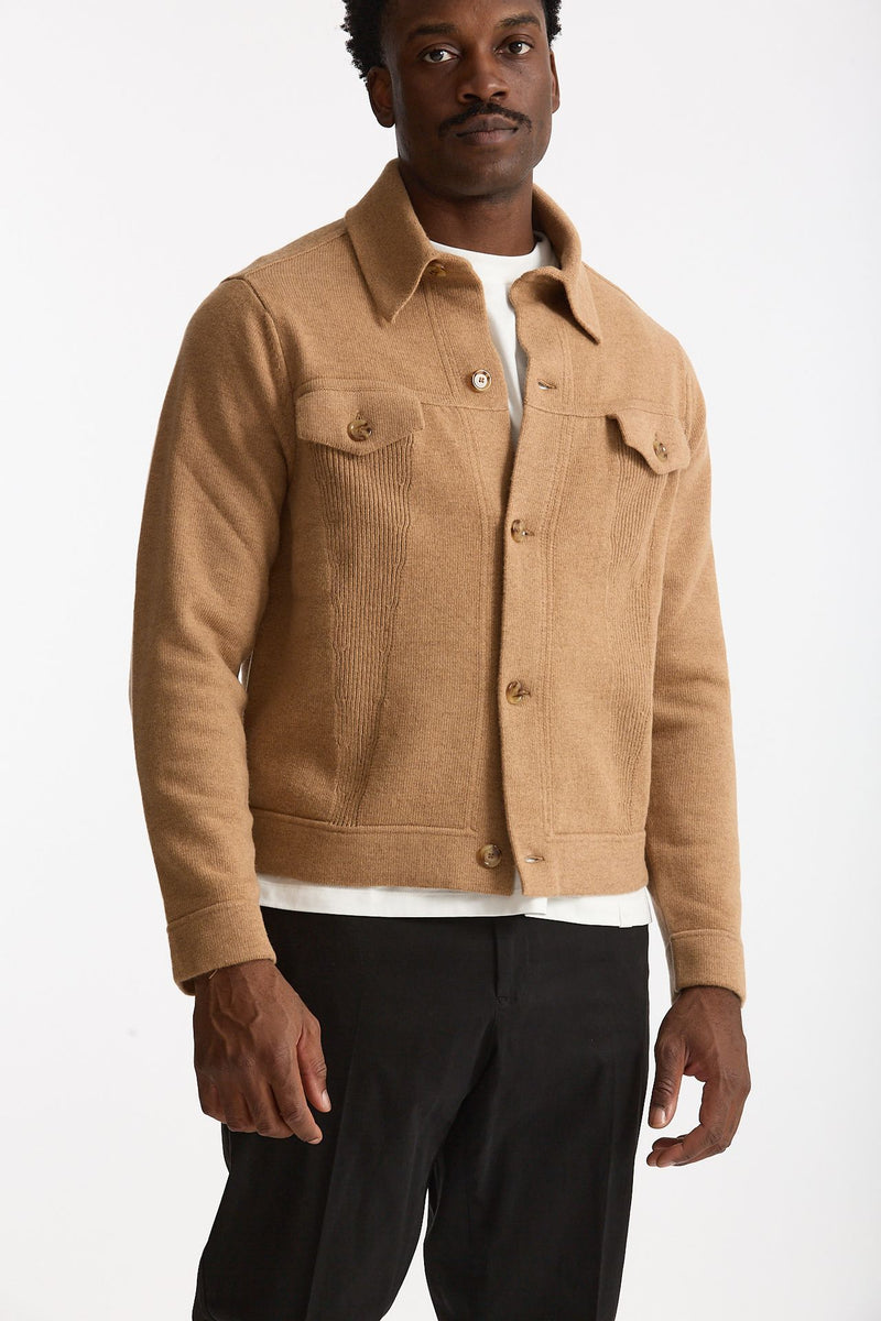 Maglia in lana e cashmere cammello men Lardini - 5