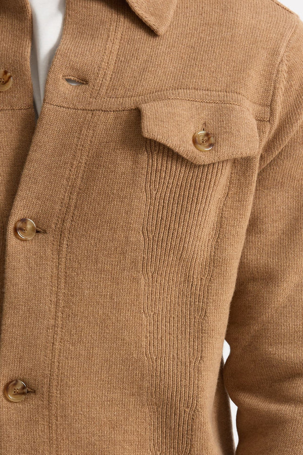 Maglia in lana e cashmere cammello men Lardini