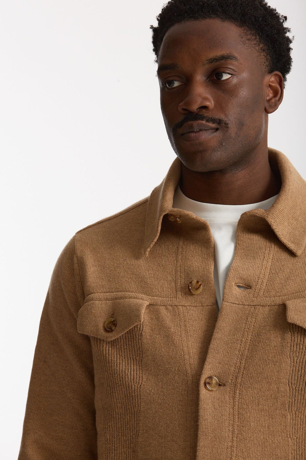 Maglia in lana e cashmere cammello men Lardini - 6