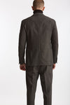 Abito monopetto in lana marrone e grigio men Lardini - 4