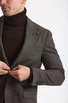 Abito monopetto in lana marrone e grigio men Lardini - 7
