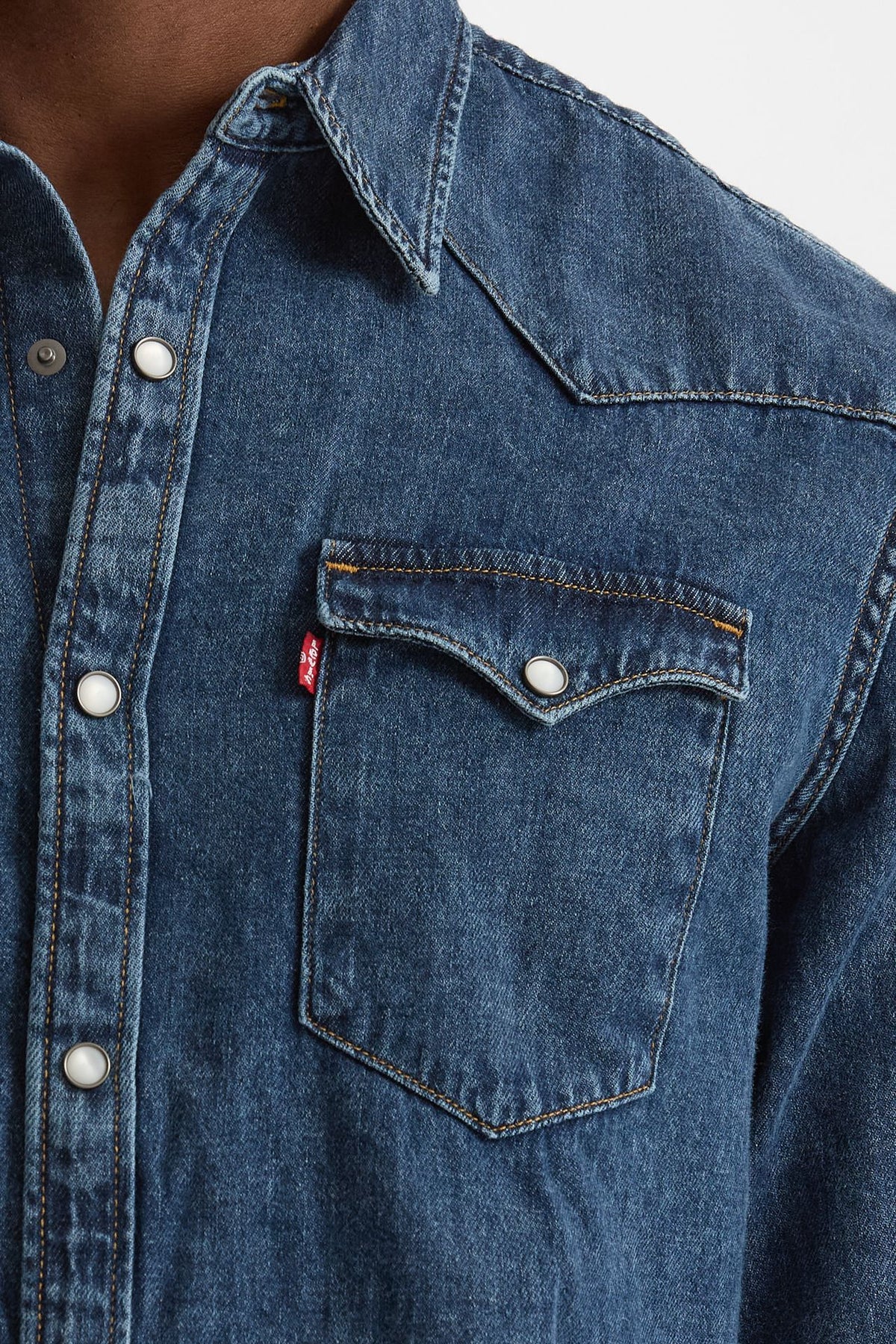 Camicia in denim lavaggio medio men Levi's - 5